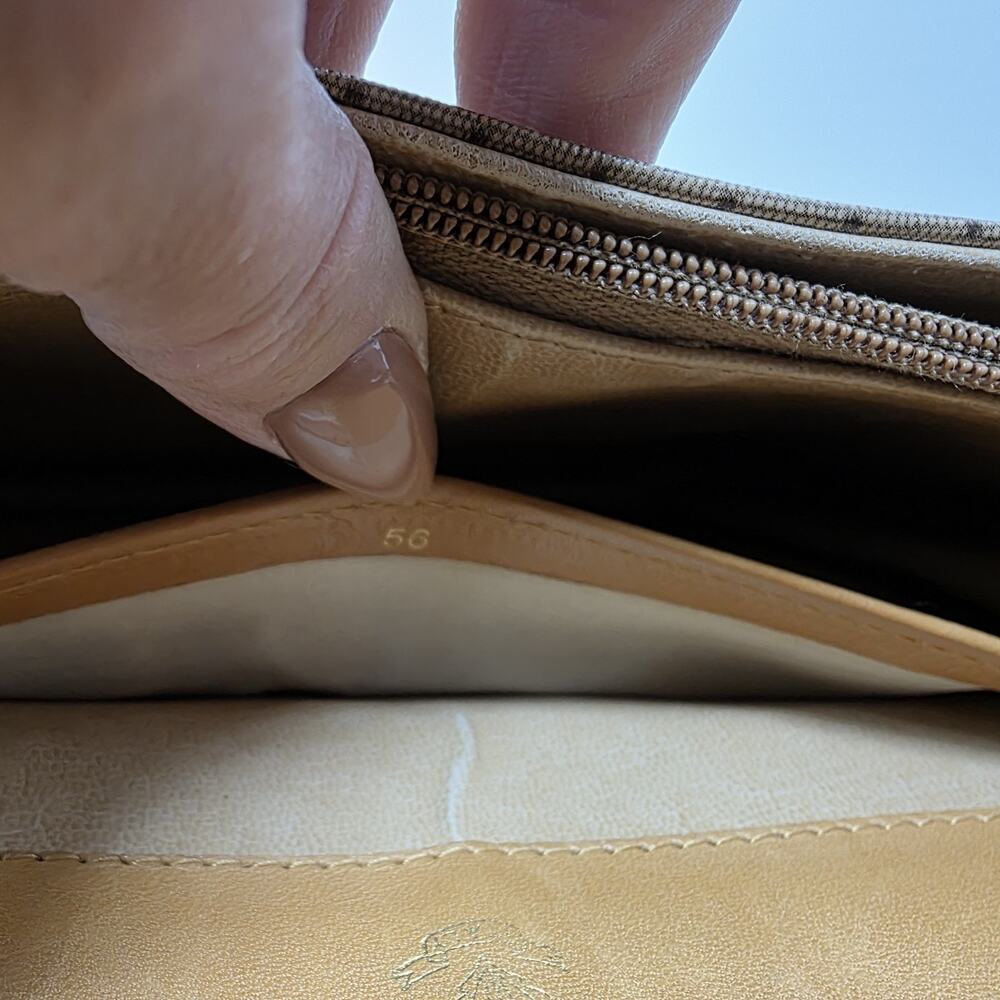 Vintage Gucci Micro GG Crossbody Bag 1970s Tan Canvas Italy Brass Lock Brown - Picture 13 of 16
